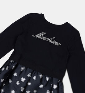 فستان ليتل هارتس من الكريب القطني