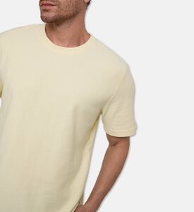 Samsoe Odin Cotton Short-sleeve T-shirt, Cream, M, Model View