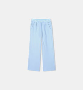 بنطال بحزام خصر مطاطي واسع الساقين