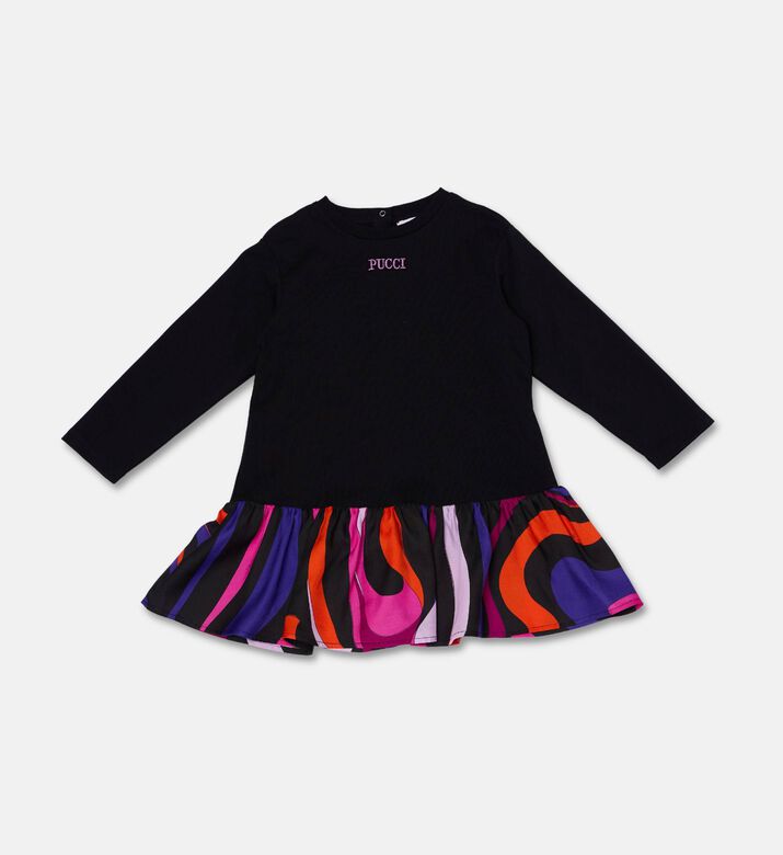 Emilio Pucci Jersey Ruffled Hem Kids Dress, Packshot View