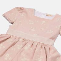 Floral Square-neck Flared Dress