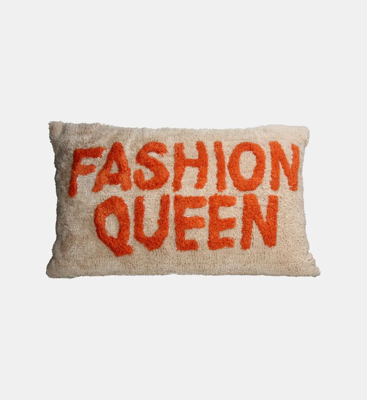 Kersten Fashion Queen Inscribed Rectangular Cotton Throw Pillow, Packshot View Kersten Fashion Queen Inscribed Rectangular Cotton Throw Pillow, Packshot View
