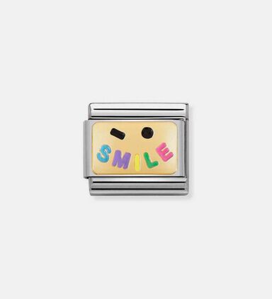 Composable Classic Link Yellow Gold Smile Charm