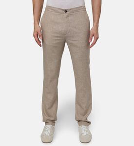 Pal Zileri Textured Tailored-fit Trousers, Model View