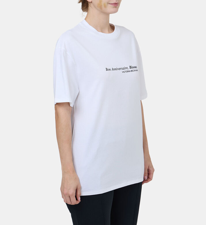 تيشيرت بياقة مستديرة بطبعة عبارة لعيد الميلاد