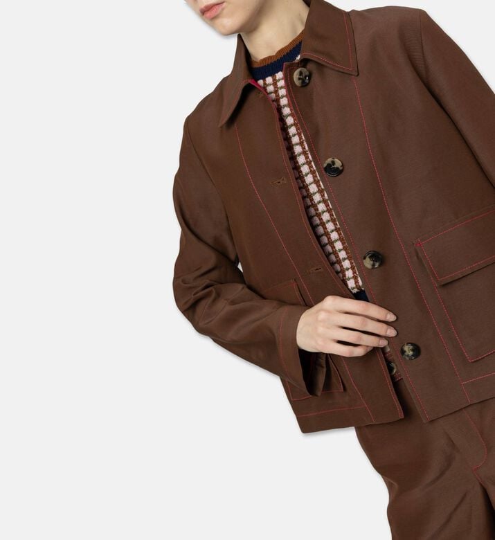 Marni Flap Pockets Button Closure Jacket, Model View