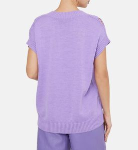 Wool Lace-details V-neck Vest