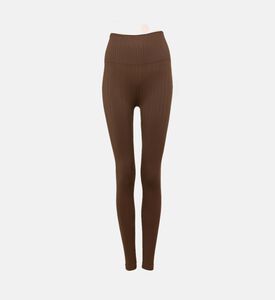 LIVE! Seamless Ribbed High-waist Leggings, Brown, Xs, Packshot View