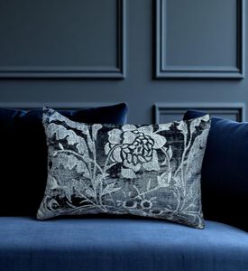 Tohfa Luxe Luxe Charcoal Flower Decorative Cushion, Packshot View