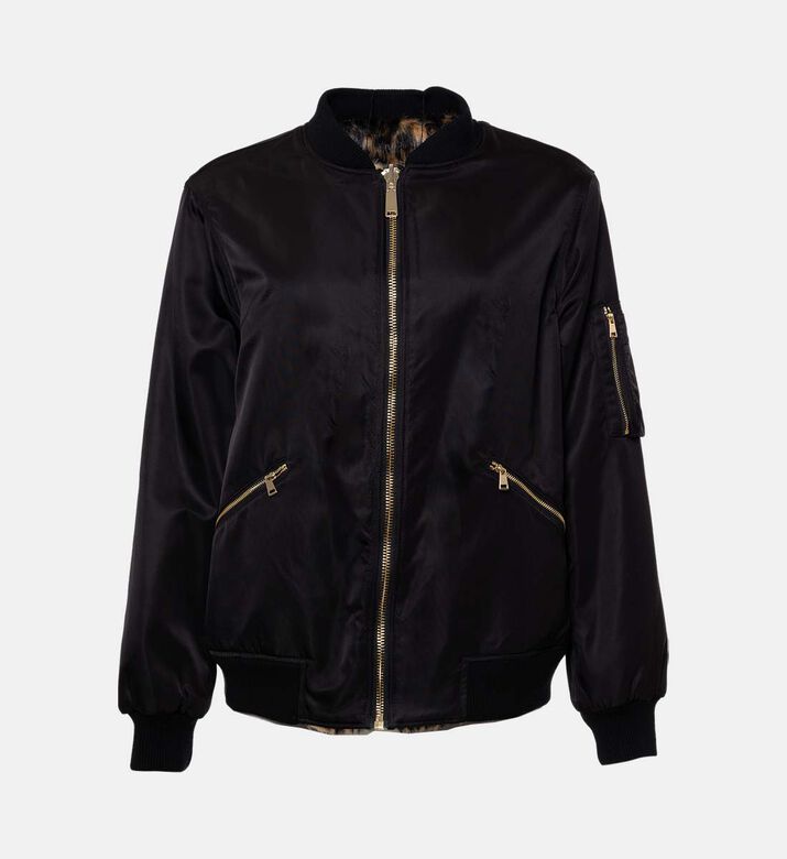 Alice and Olivia Becky Reversible Faux Fur Bomber, Packshot View