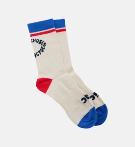 Bobo Choses Curved Logo-detail Striped Cuff Socks, Packshot View