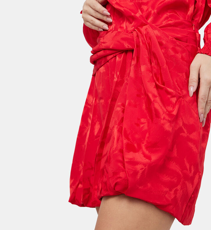 فستان ملفوف من الجاكار بنقشة الزهور من ريكول