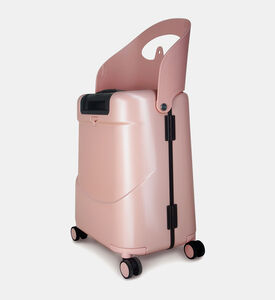 حقيبة سفر محمولة بلون ذهبي معدني