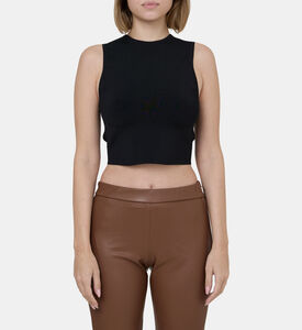 Loe Lace-up Back Sleeveless Sweater