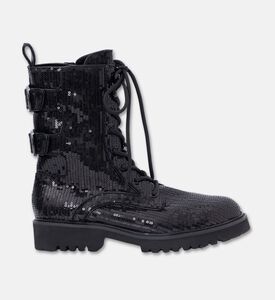 Lola Cruiz Sequined Flat Heel Boots, Packshot View