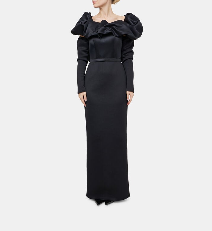 Ruffled Off-shoulder Puffy Dress