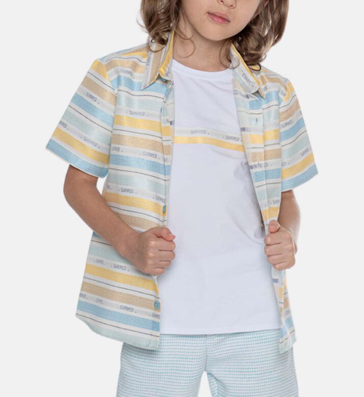 Colin Jacquard Striped Boy Shirt