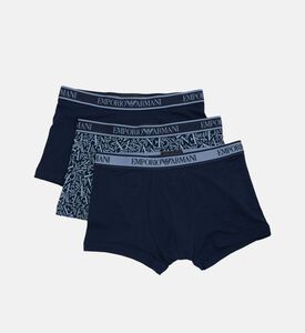 Waist Logo 3-packs Printed Boxers Briefs Set Waist Logo 3-packs Printed Boxers Briefs Set