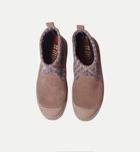 Goda-ab Suede Leather Flat Ankle Bootie