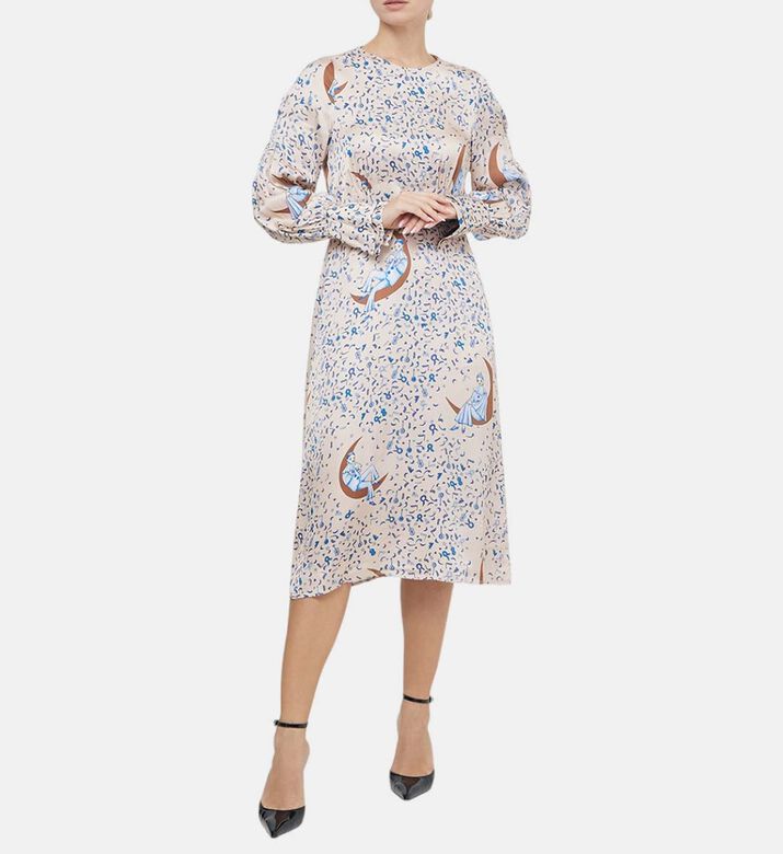 فستان رانا بييرو المطبوع