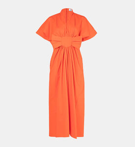 فستان سيركا منسدل باللون البرتقالي