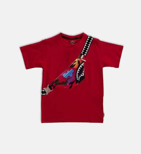 تيشيرت قطن بطبعة حقيبة كروس بودي