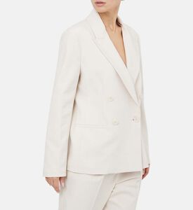 سترة تويل مزدوجة الصدر