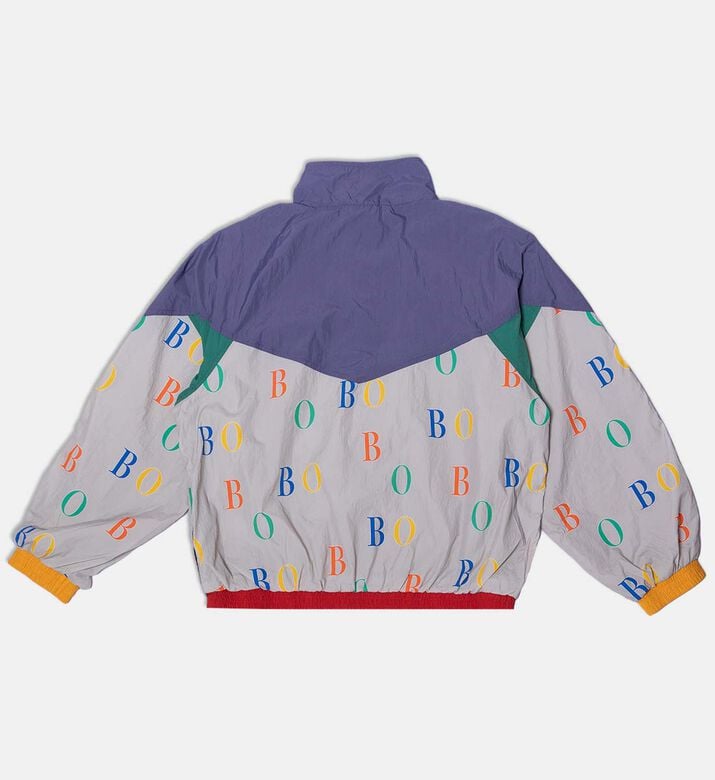 Bobo Choses All-over Multi-colored Logo Color-block Jacket, Packshot View Bobo Choses All-over Multi-colored Logo Color-block Jacket, Packshot View