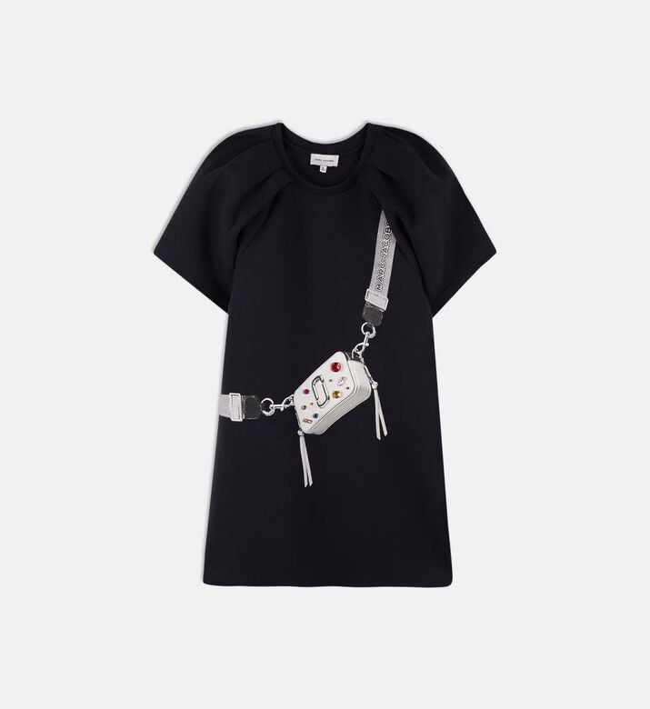 Bag Graphic-print Puff Sleeve Dress