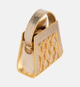 حقيبة صغيرة منقوشة بنقشة جلد التمساح