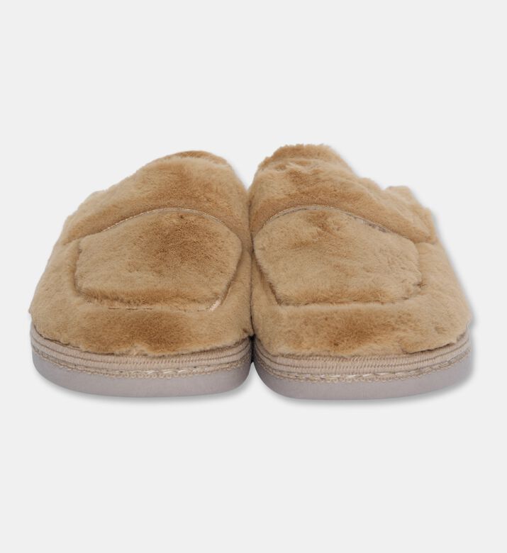 Salvi Flexible Faux-fur Slippers, Brown, Eu-39, Packshot View