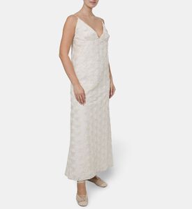 Baobab Floral-embroidered V-neck Maxi Dress, Model View