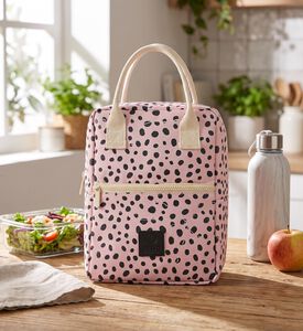 Estia Leopard Taupe Insulated Lunch Bag, Model View