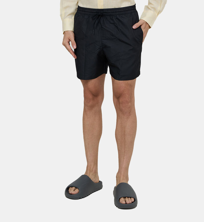 Elastic Waistband Swim Shorts