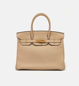حقيبة بيركين 30 هرميس بلون ترينش بجلد توغو بتفاصيل بلون ذهبي مملوكة مس