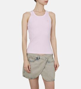 Cotton Logo Ribbed Tank Top