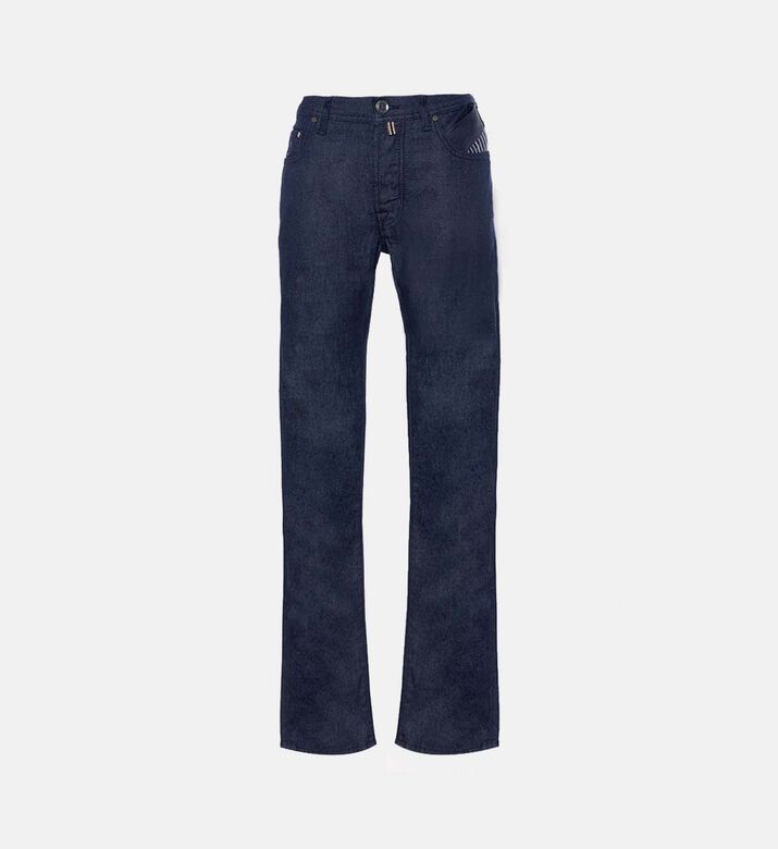 بنطال جينز ضيق بتفصيل وشاح