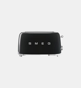 Smeg 50s Style 4-slice Toaster, Black, Packshot View