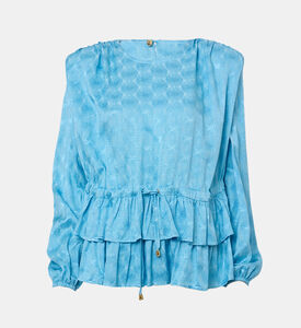 Ruffled All-over Pattern Blouse
