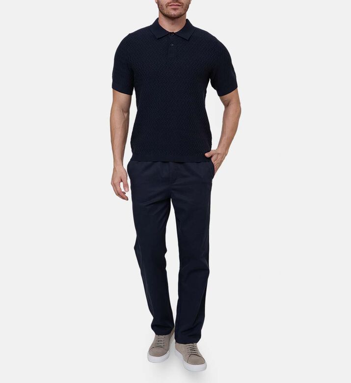 بنطال واسع الساقين بحزام مطاطي