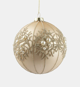 كرة زجاجية لؤلؤيّة لعيد الميلاد