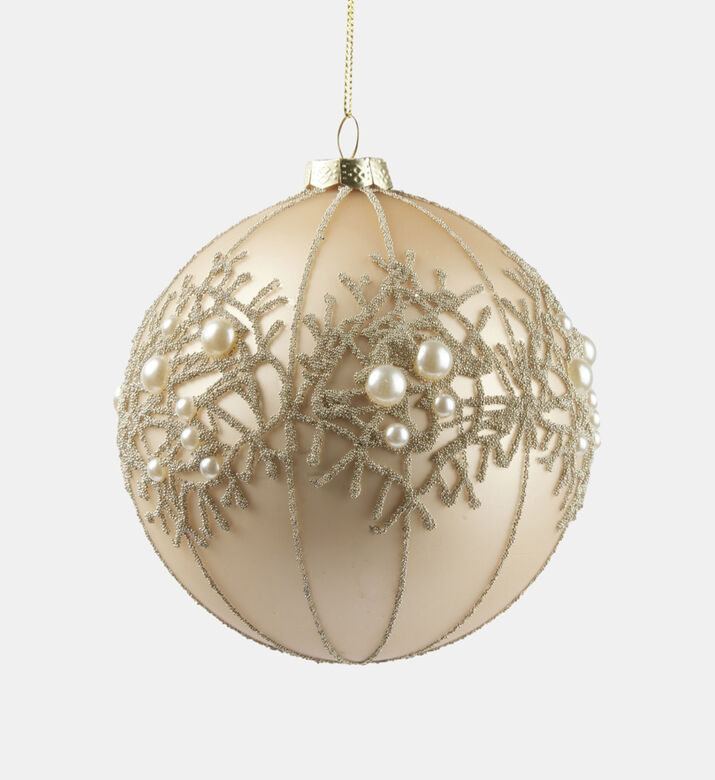 كرة زجاجية لؤلؤيّة لعيد الميلاد