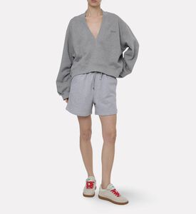 The Attico Logo Cotton Jersey Shorts, Model View