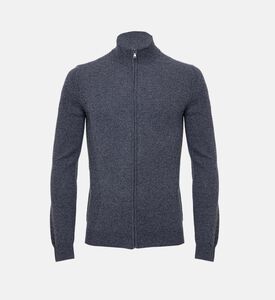 Cashmere High Collar Zipped Jacket