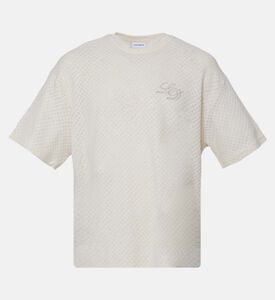 تيشيرت بروس قصير الأكمام مضلع بمربعات