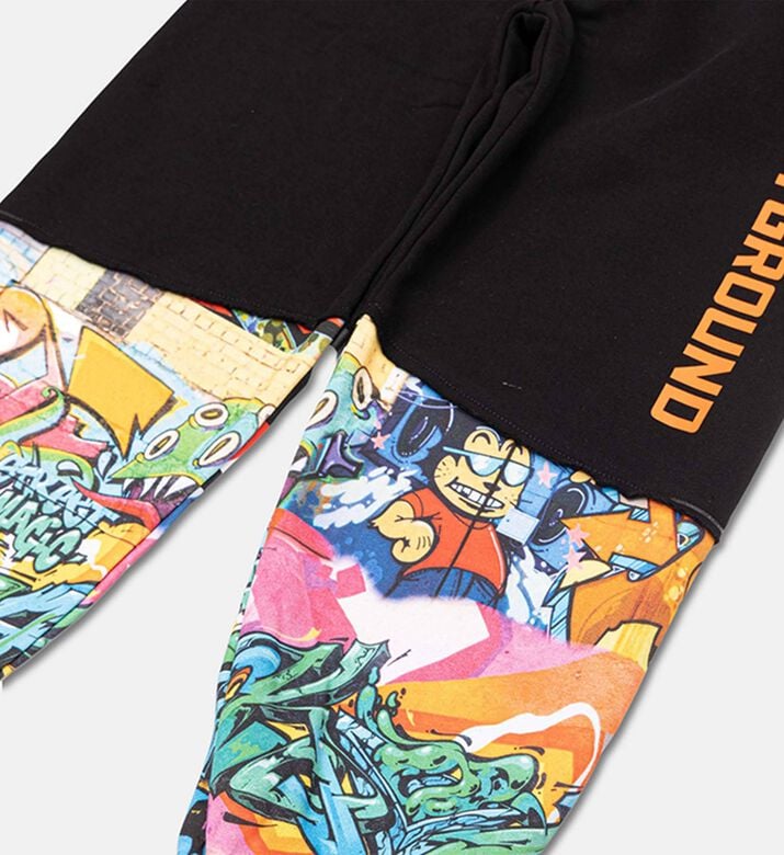 Sprayground Graffiti Cuff Shark Jogger Pants, Packshot View