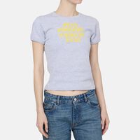 Printed Slogan Cotton T-shirt