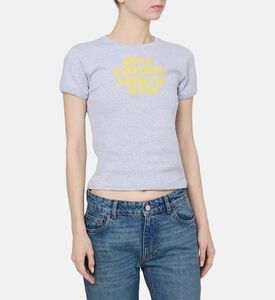 تيشيرت قطن بطبعة جملة معبرة