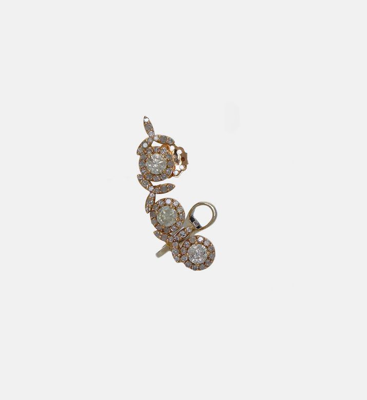 Icy Rose Diamonds-cut Earrings