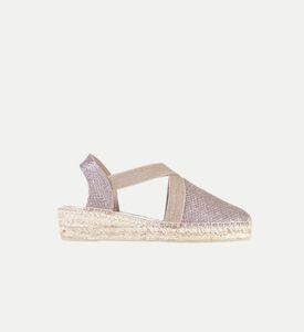 Toni Pons Velino-s Shimmery Cotton Blend Low-wedge Closed-toe Espadrille, Light-gold, Eu-38, Packshot View